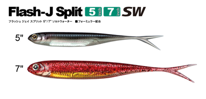 Señuelo blando Fish Arrow Flash J Split de 5" SW 