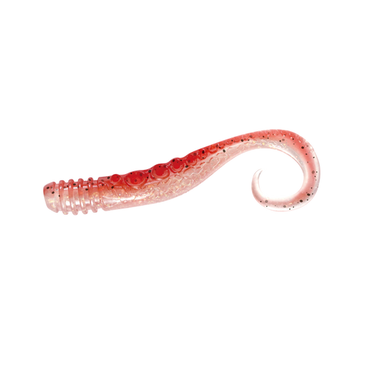 Packaging for MAGBITE Single Octopus Arm 3.5" Soft Bait, featuring the product visible through a window, with red branding and product information.