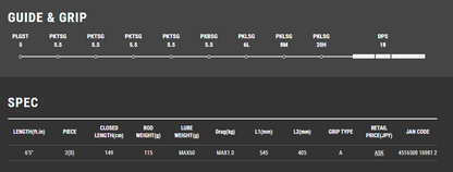 Tailwalk SSD SLJ S6500 FSL 超轻型铁板竿