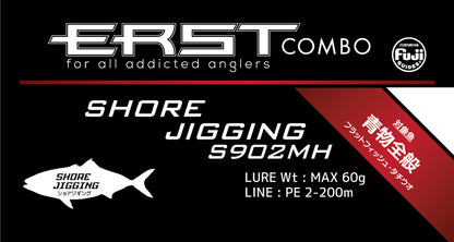 Combo de pesca con jigging de orilla Alpha Tackle ERST S902MH🔰 